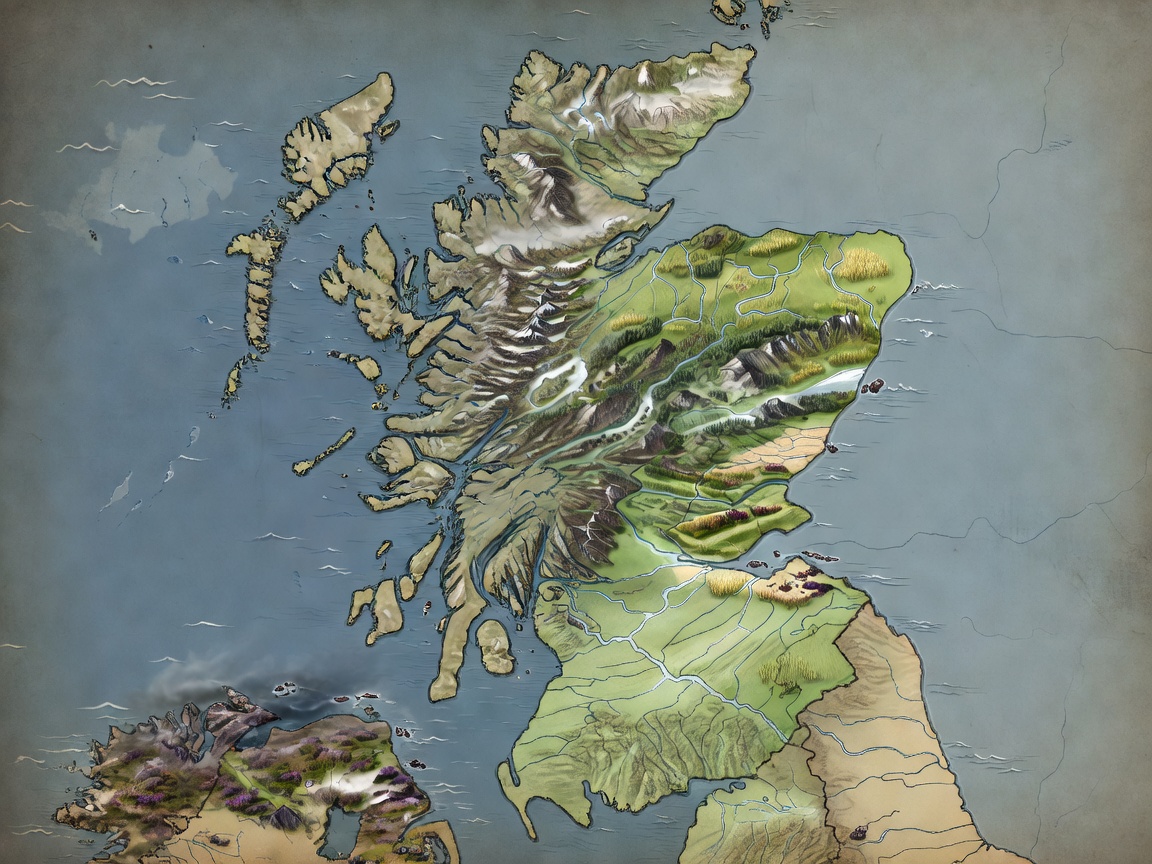 Illustrated map showing the five Scotch whisky regions